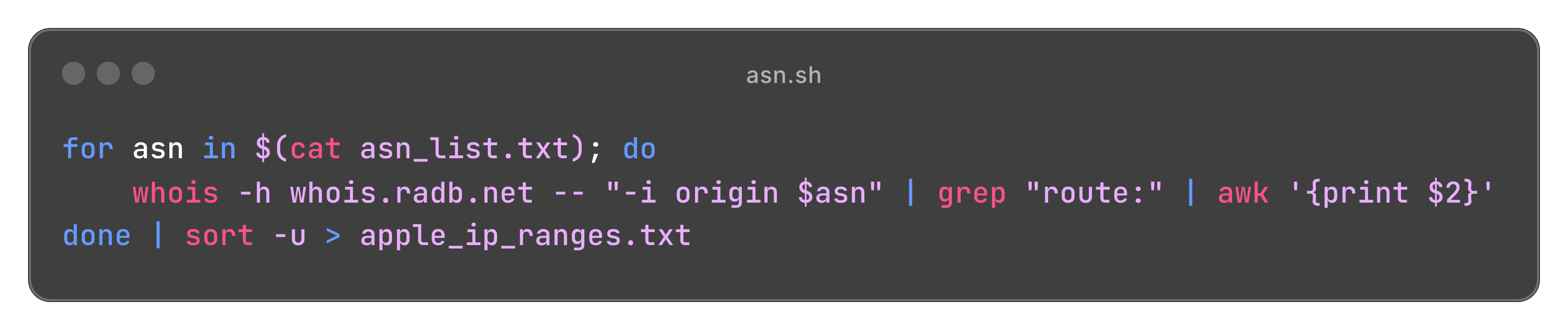 ASN extraction script